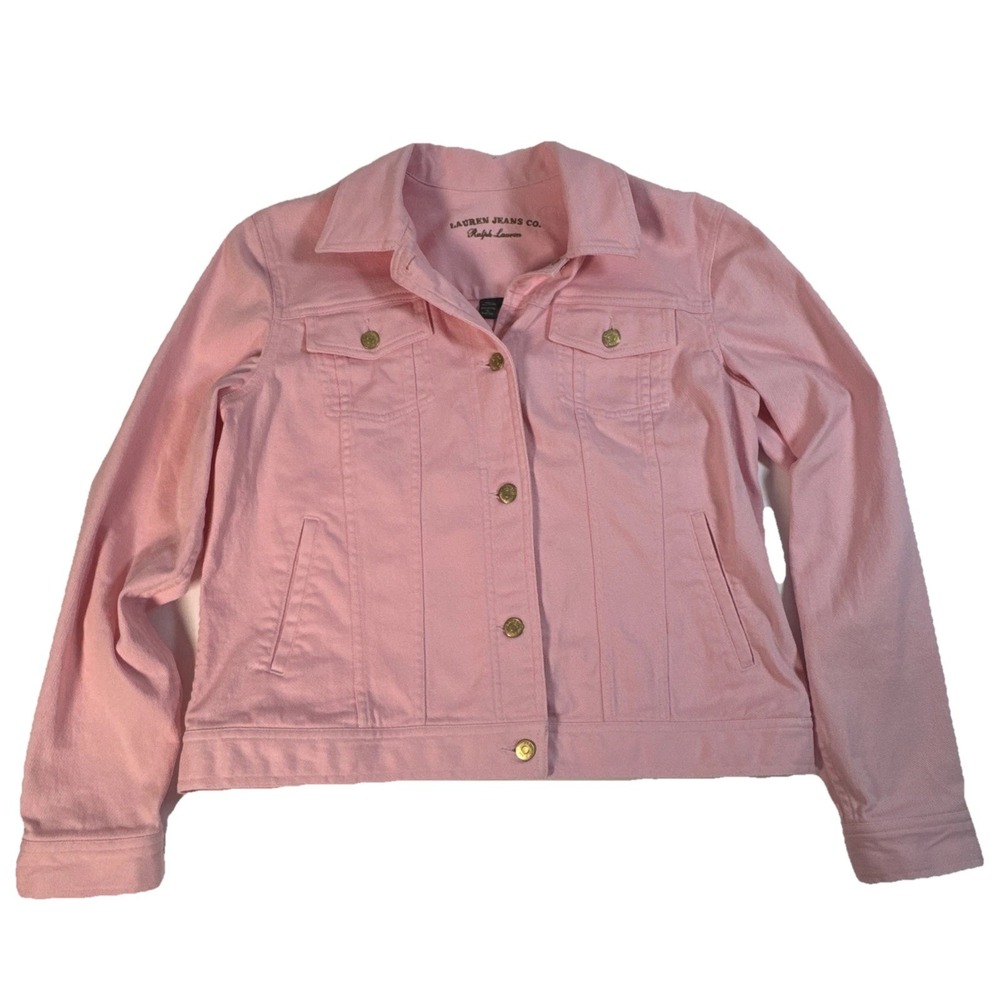 Lauren Ralph Lauren Jeans Company Pink Denim Jacket Colorful LRL Women's Large